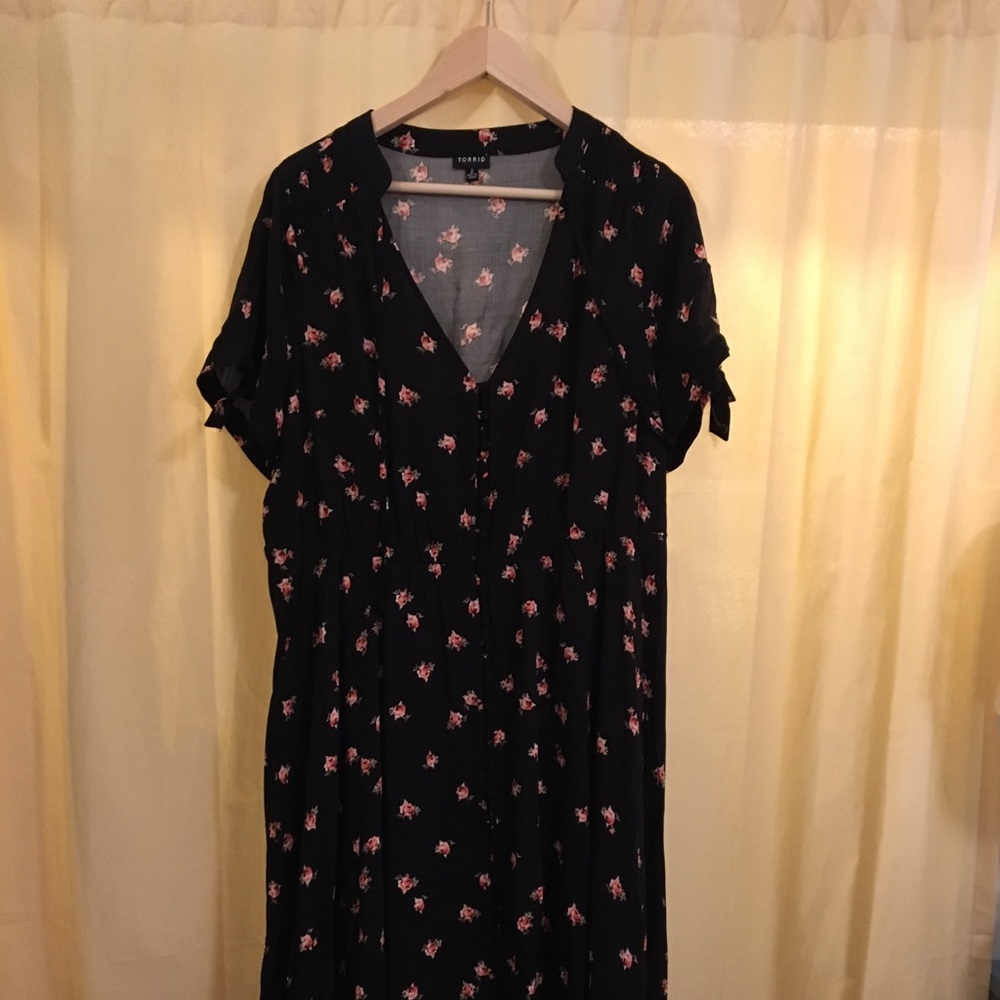 Black floral dress